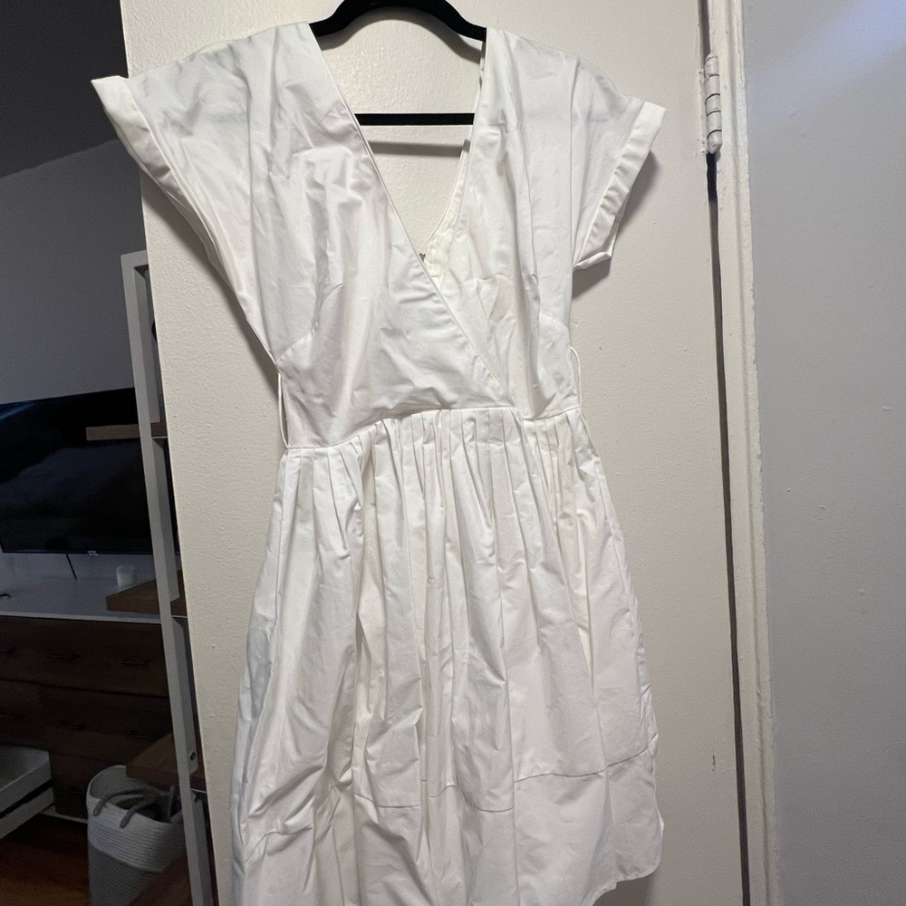 NICHOLAS White V-Neck Dress
